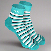 Load image into Gallery viewer, Heelium Bamboo Stripe Quarter Socks - 2 Pairs
