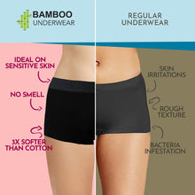 Load image into Gallery viewer, Heelium Bamboo Underwear Boyshorts  for Women - Pack of 2