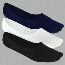 Load image into Gallery viewer, Heelium Bamboo No Show Socks for Men (Solid) - Pack of 3