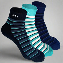 Load image into Gallery viewer, Heelium Bamboo Stripe Quarter Socks - 3 Pairs