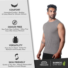 Load image into Gallery viewer, Heelium Bamboo Gym Vest for Men - Pack of 1