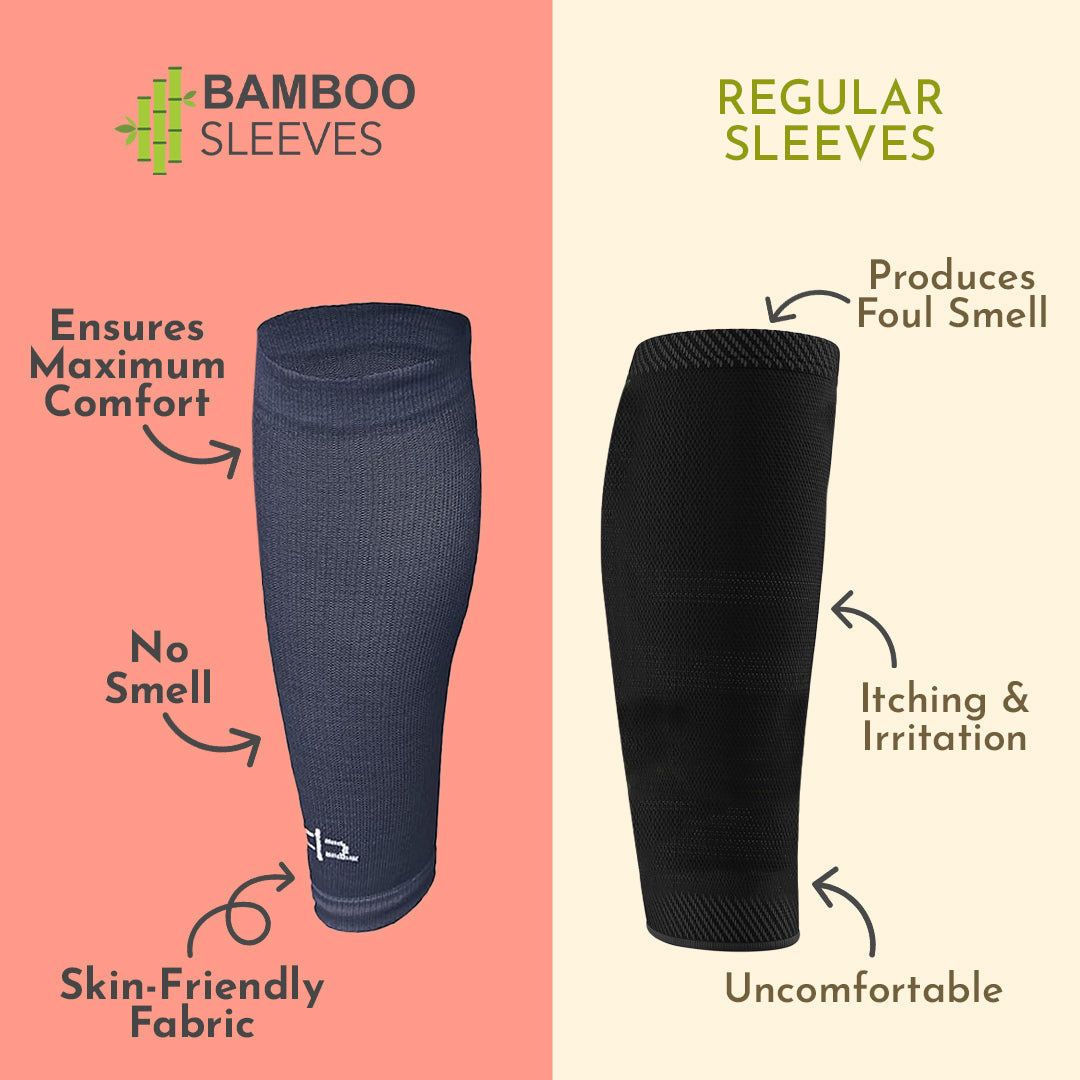 Heelium Bamboo Calf Compression Sleeve - Pack of 2