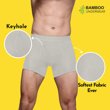 Load image into Gallery viewer, Heelium Bamboo Underwear Trunk (Keyhole) For Men - Pack of 3
