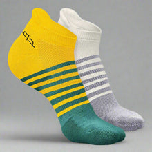 Load image into Gallery viewer, Heelium Bamboo Men Ankle Socks (Striped) - 2 Pairs