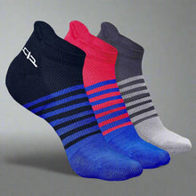 Load image into Gallery viewer, Heelium Bamboo Men Ankle Socks (Striped) - 3 Pairs
