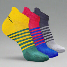 Load image into Gallery viewer, Heelium Bamboo Men Ankle Socks (Striped) - 3 Pairs