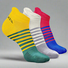 Load image into Gallery viewer, Heelium Bamboo Men Ankle Socks (Striped) - 3 Pairs