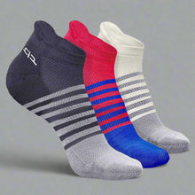 Load image into Gallery viewer, Heelium Bamboo Men Ankle Socks (Striped) - 3 Pairs