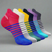 Load image into Gallery viewer, Heelium Bamboo Men Ankle Socks (Striped) - 6 Pairs
