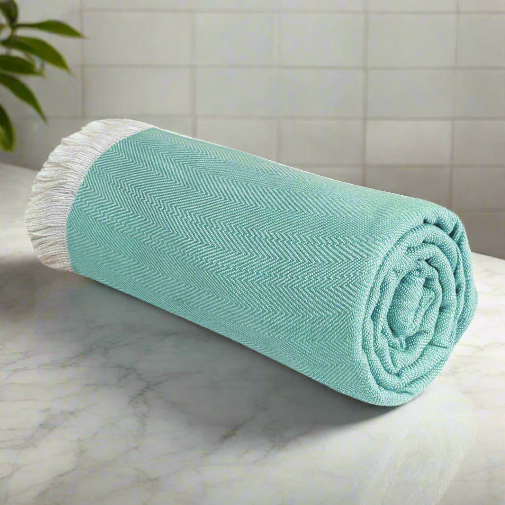 Turkish Towel Teal And Grey Towels Turkish Towels Teal Blue Bath