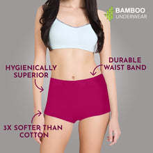 Load image into Gallery viewer, Heelium Bamboo Boyshorts Underwear for Women - Pack of 4