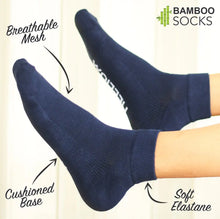 Load image into Gallery viewer, Heelium Bamboo Quarter Socks - 4 Pairs