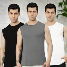 Load image into Gallery viewer, Heelium Bamboo Gym Vest for Men - Pack of 3