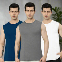 Load image into Gallery viewer, Heelium Bamboo Gym Vest for Men - Pack of 3
