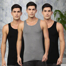Load image into Gallery viewer, Heelium Bamboo Vest for Men - Pack of 3