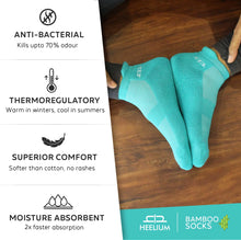 Load image into Gallery viewer, Heelium Bamboo Women Ankle Socks - 10 Pairs