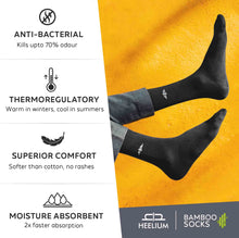 Load image into Gallery viewer, Heelium Bamboo Men Crew Socks (Thin & Light) - 2 Pairs