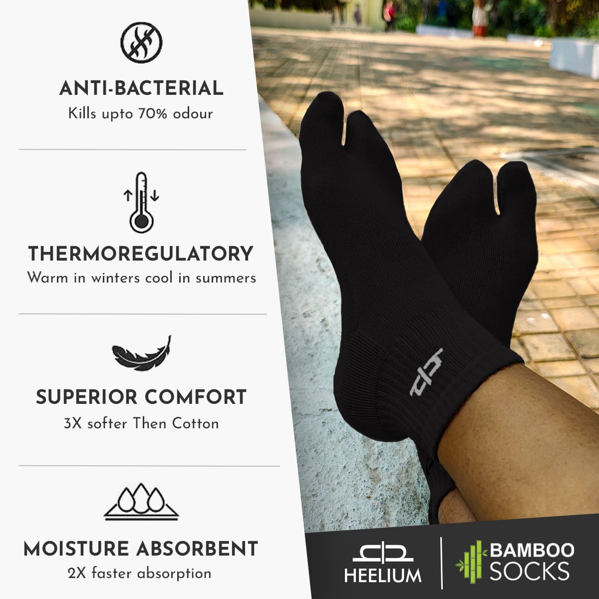 Bamboo Toe Ankle Socks For Women 5 Pairs Heelium