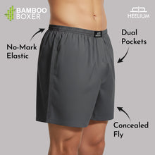 Load image into Gallery viewer, Heelium Bamboo Boxers For Men - Pack of 2