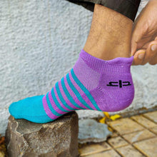 Load image into Gallery viewer, Heelium Bamboo Men Ankle Socks (Striped) - 6 Pairs