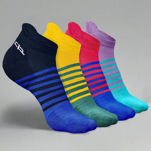 Bamboo Men Ankle Socks (Striped) - 4 Pairs