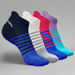 Bamboo Men Ankle Socks (Striped) - 4 Pairs