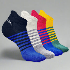 Bamboo Men Ankle Socks (Striped) - 4 Pairs