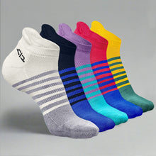 Load image into Gallery viewer, Bamboo Men Ankle Socks (Striped) - 5 Pairs