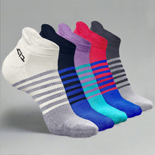 Load image into Gallery viewer, Bamboo Men Ankle Socks (Striped) - 5 Pairs