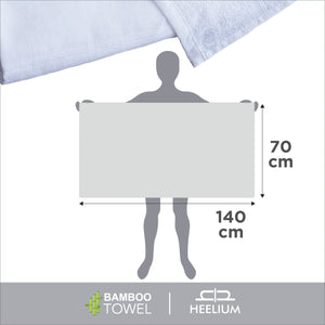 Bamboo Thin Bath Towel, 250 GSM, Lightweight - Pack of 2