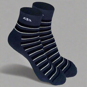 Bamboo Stripe Quarter Length Socks - 2 Pairs