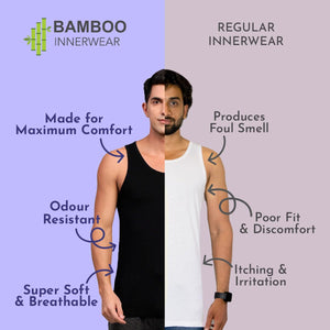 Heelium Bamboo Vest for Men - Pack of 2