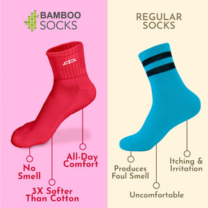 Bamboo Quarter Socks for Women - 2 Pairs