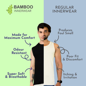 Heelium Bamboo Gym Vest for Men - Pack of 1