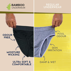 Heelium Bamboo Underwear Brief for Men - Pack of 4
