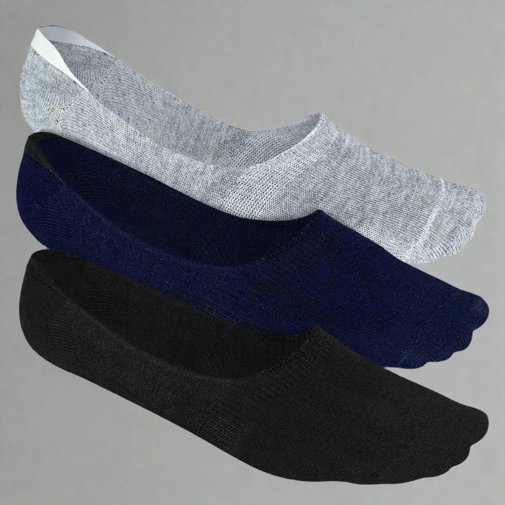 Heelium Bamboo No Show Socks for Men (Solid) Pack of