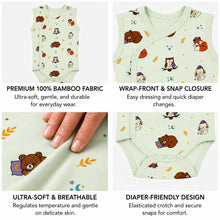 Load image into Gallery viewer, Heelium Bamboo Baby Kimono Bodysuit for Babies