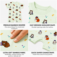 Load image into Gallery viewer, HEELIUM Bamboo Baby Short Romper