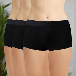Heelium Bamboo Boyshorts Underwear for Women - Pack of 3