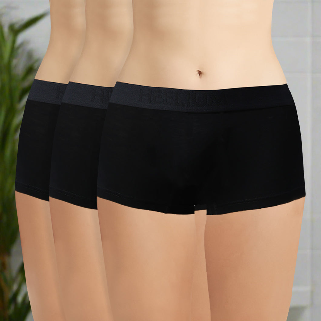 Heelium Bamboo Boyshorts Underwear for Women - Pack of 3