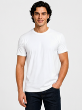 Load image into Gallery viewer, Man wearing a plain white t-shirt on a light gray background with 'LIMITED EDITION' text.