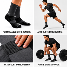 Load image into Gallery viewer, HEELIUM Bamboo Athletic Crew Socks for Men &amp; Women  - 1 Pairs