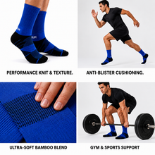 Load image into Gallery viewer, HEELIUM Bamboo Athletic Crew Socks for Men &amp; Women  - 1 Pairs
