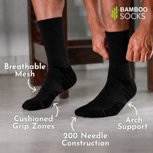 Load image into Gallery viewer, HEELIUM Bamboo Athletic Crew Socks for Men &amp; Women  - 1 Pairs