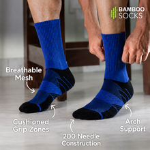 Load image into Gallery viewer, HEELIUM Bamboo Athletic Crew Socks for Men &amp; Women  - 1 Pairs