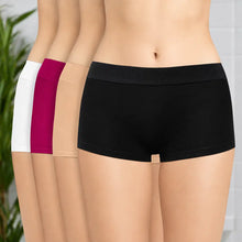 Load image into Gallery viewer, Heelium Bamboo Boyshorts Underwear for Women - Pack of 4