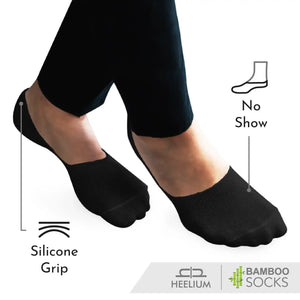Bamboo No Show Socks for Men (Solid) - Pack of 4
