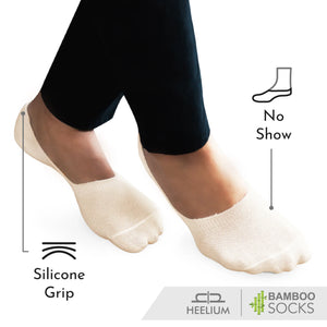 Bamboo No Show Socks for Women (Solid) - Pack of 4