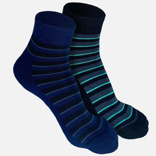 Load image into Gallery viewer, Bamboo Stripe Quarter Length Socks - 2 Pairs