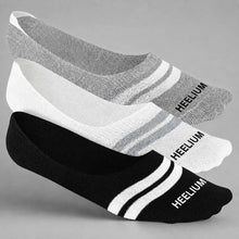 Load image into Gallery viewer, Heelium Bamboo No Show Socks for Men (Stripes) - Pack of 3